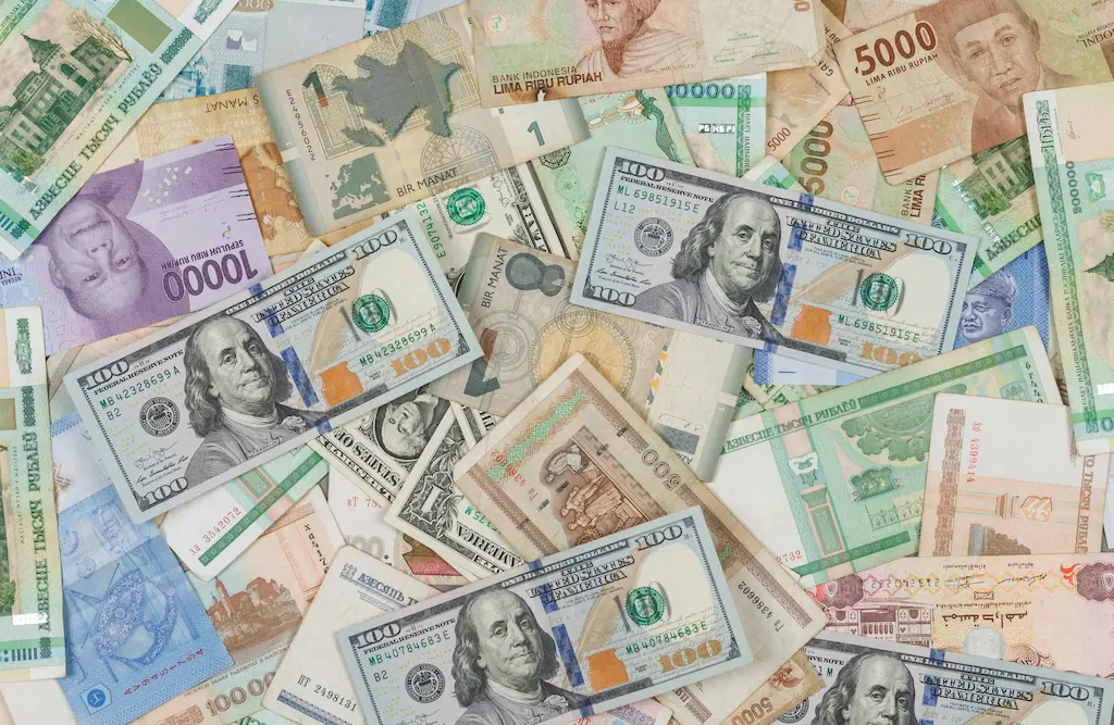 bank notes of multiple countries